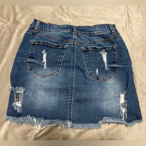 Wax Jean Mini Denim Skirt - Picture 2 of 3